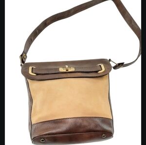 Vintage Ronay Shoulder/Crossbody Bag. Leather and Suede/Canvas Material. EUC